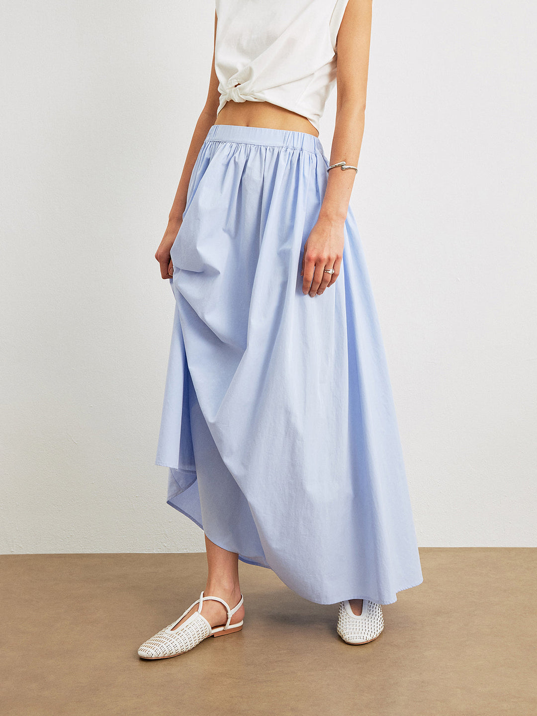 Women's A-line cotton skirt