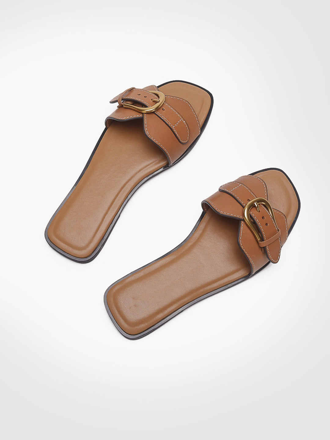 Women's foot-supporting sandals with buckles