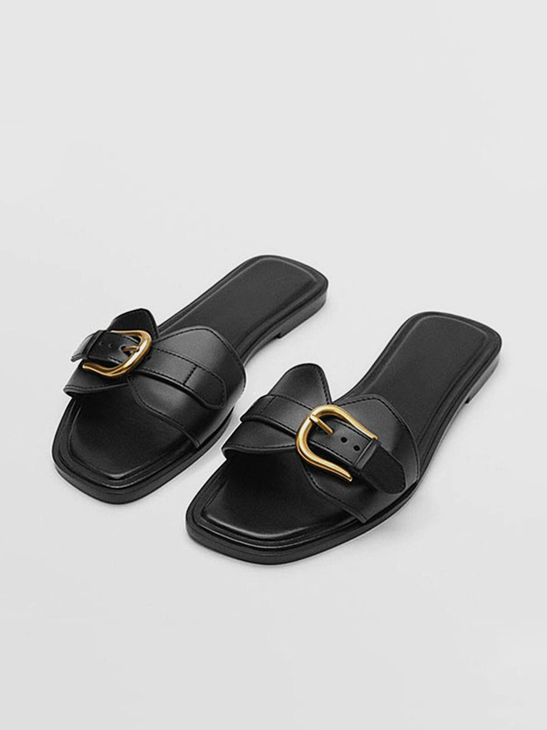 Women's foot-supporting sandals with buckles