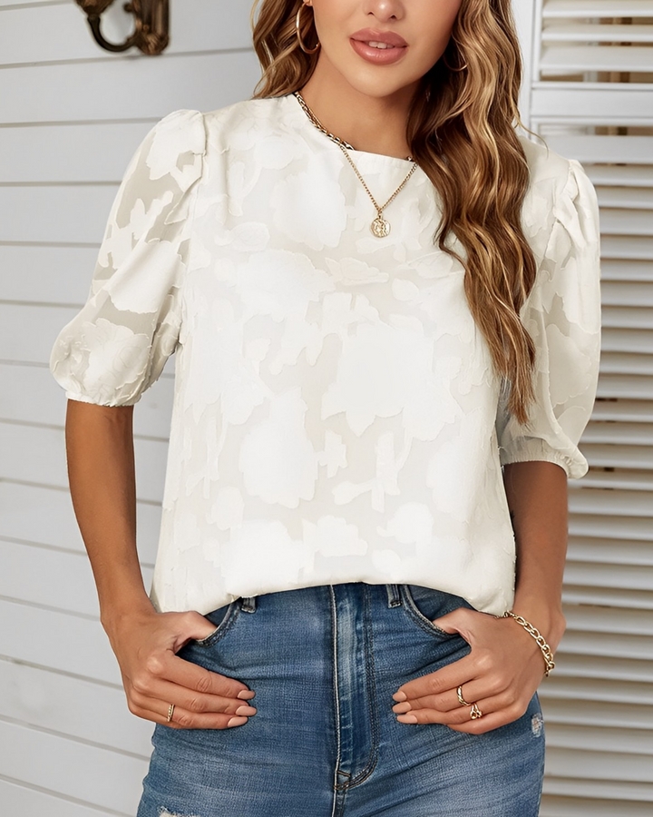 Women's Blouse Chiffon Floral Pattern Elegant