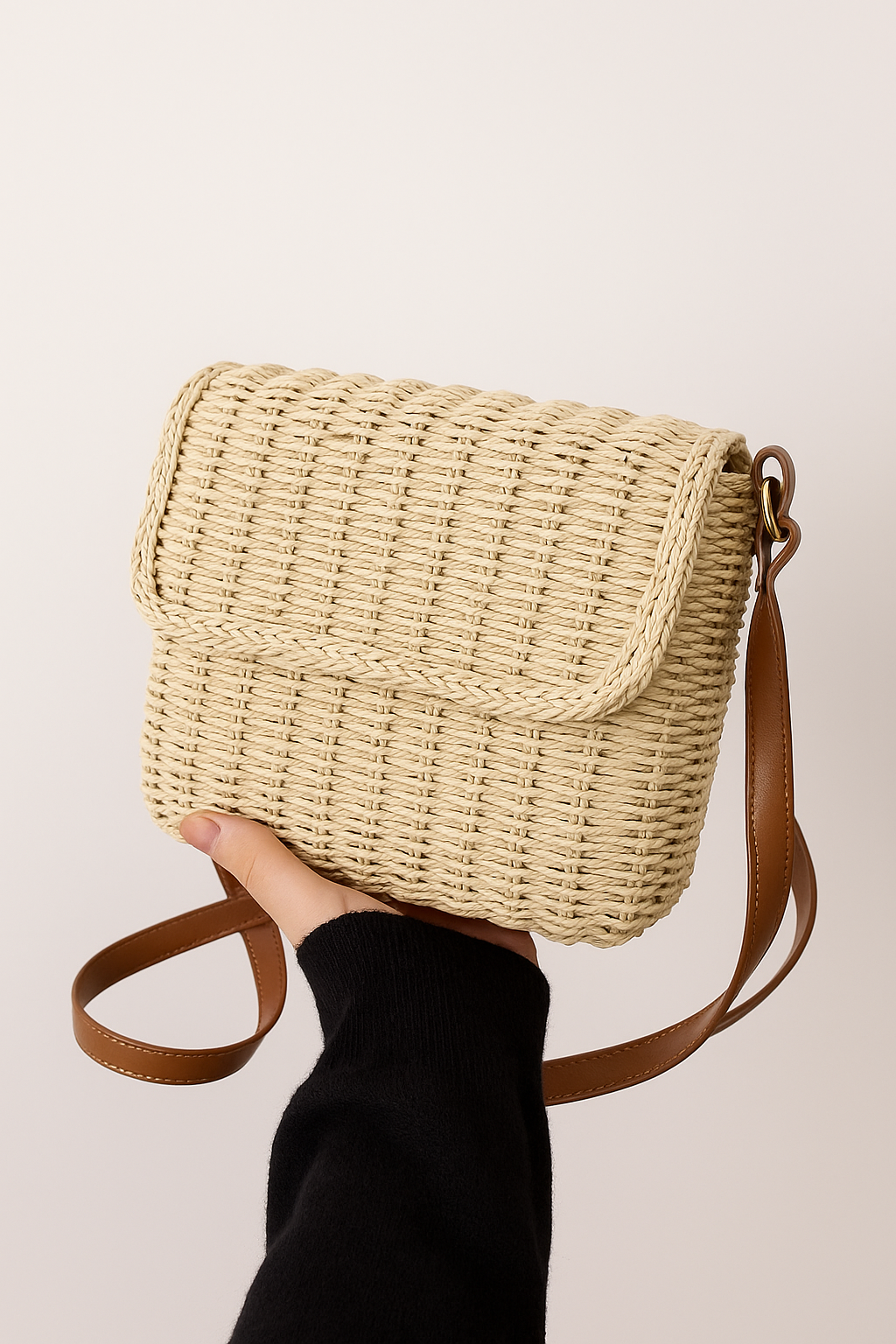 Straw Shoulder Bag Women – Handmade Raffia Crossbody Summer
