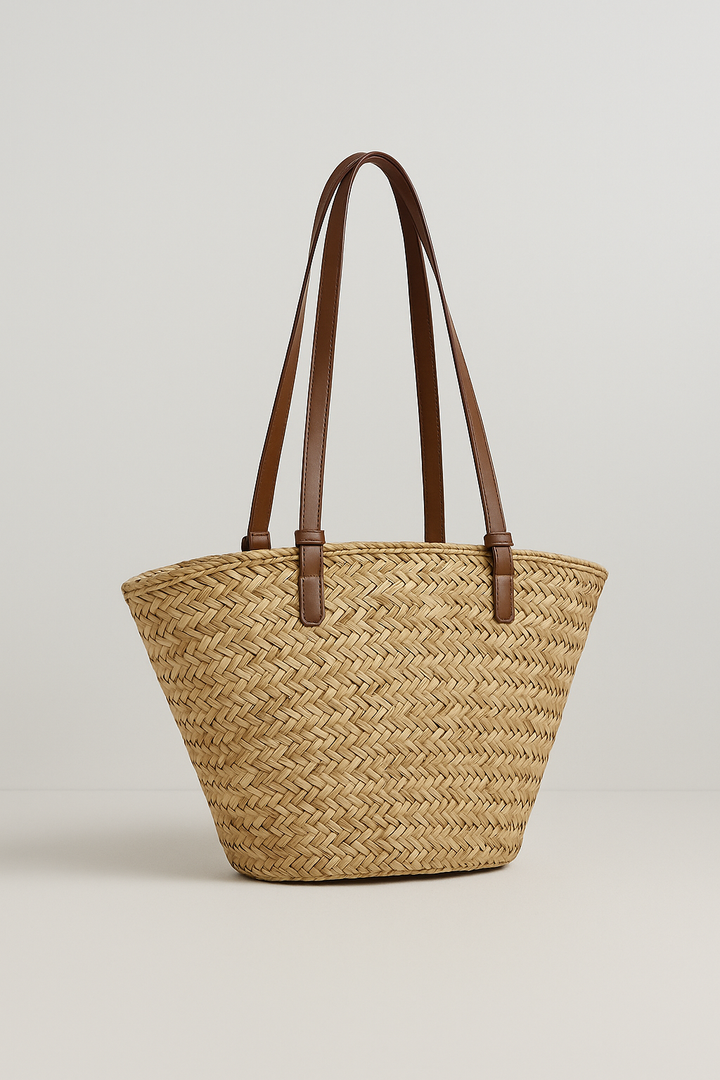 Luxus Strohtasche Damen – Große Strandtasche Sommer 2025 Shopper Design