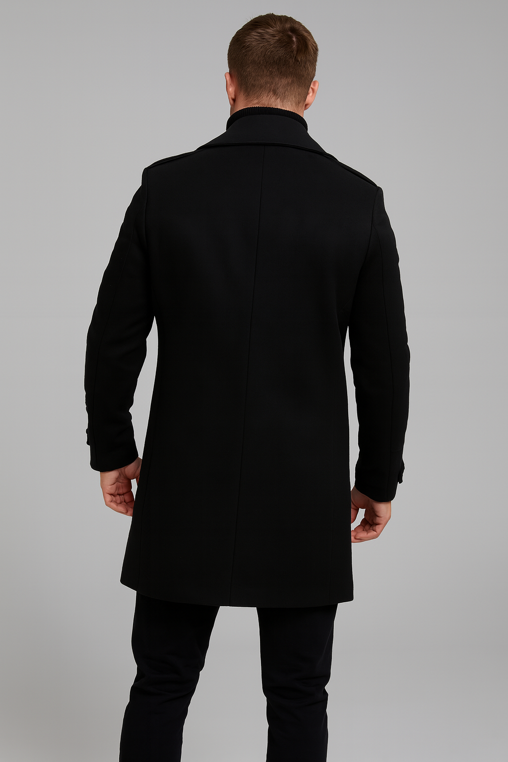 Herren Mantel Lang aus Wolle im Vintage-Stil