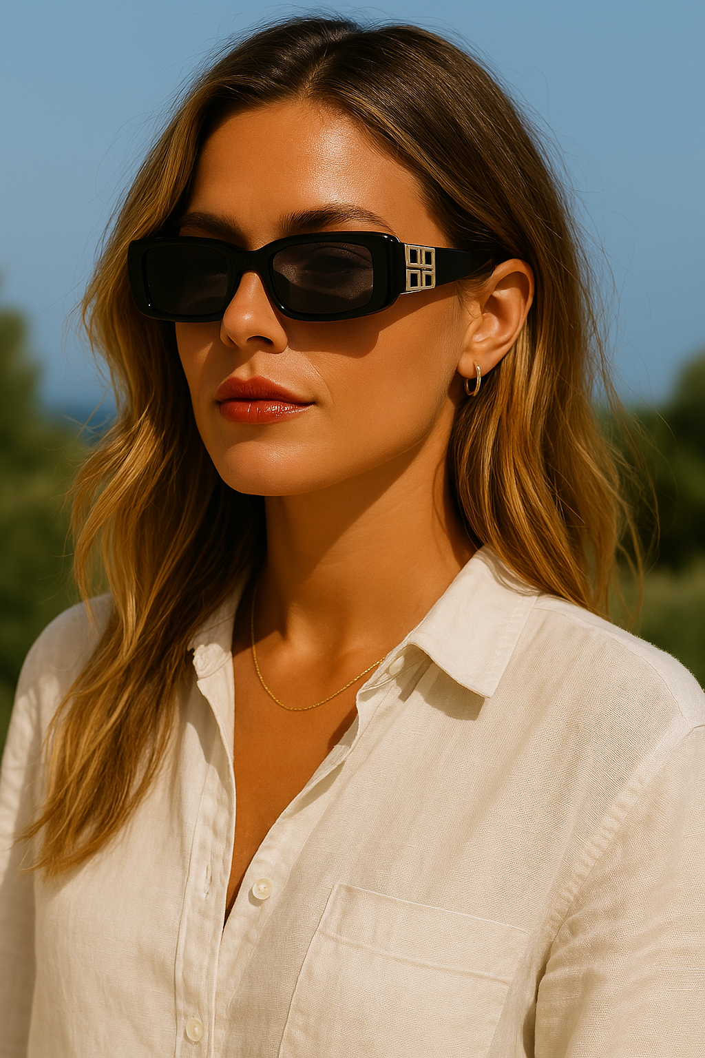 Lunettes de soleil pour femmes luxueuses avec protection UV400 et cadre en acétate