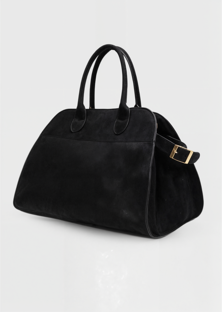 Vegan Suede Shoulder Bag Women – Small Handbag with Magnetic Closure
