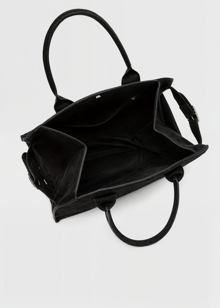 Vegan Suede Shoulder Bag Women – Small Handbag with Magnetic Closure