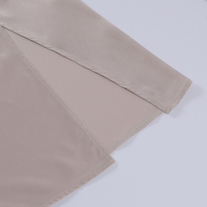 Elegant women's evening dress with V-neck & high slit