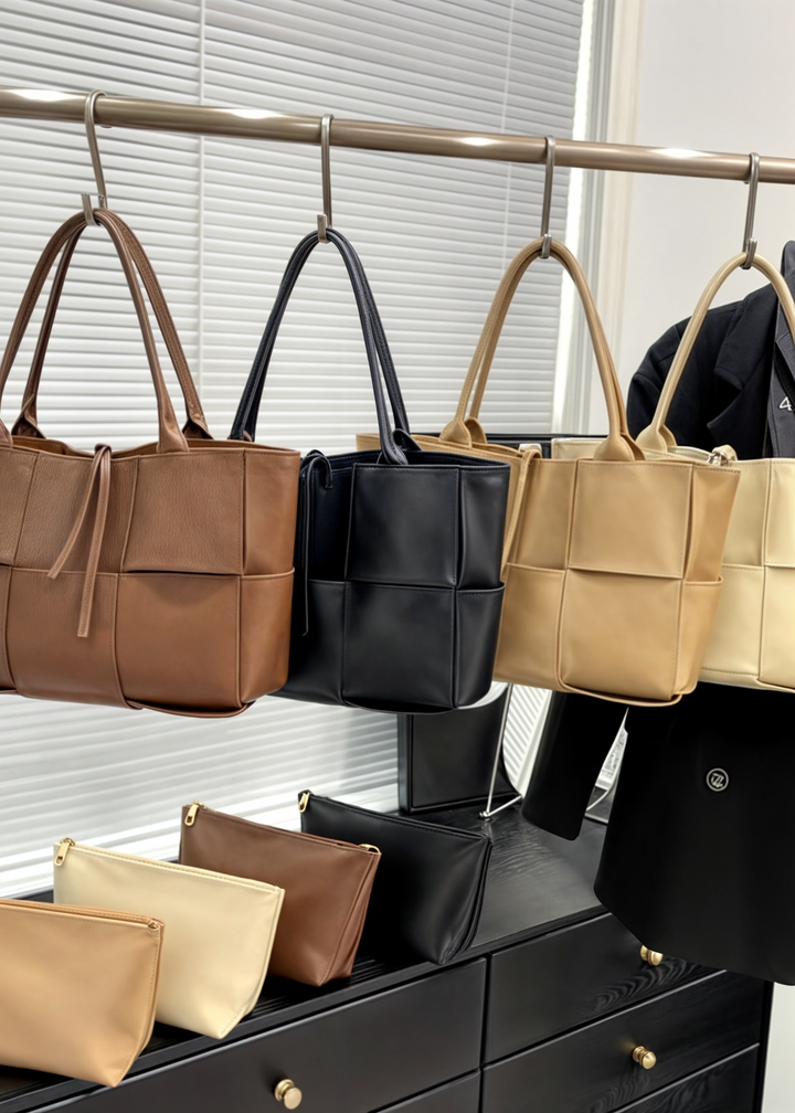 Handbag Women – Genuine Leather Bag – Braided Design