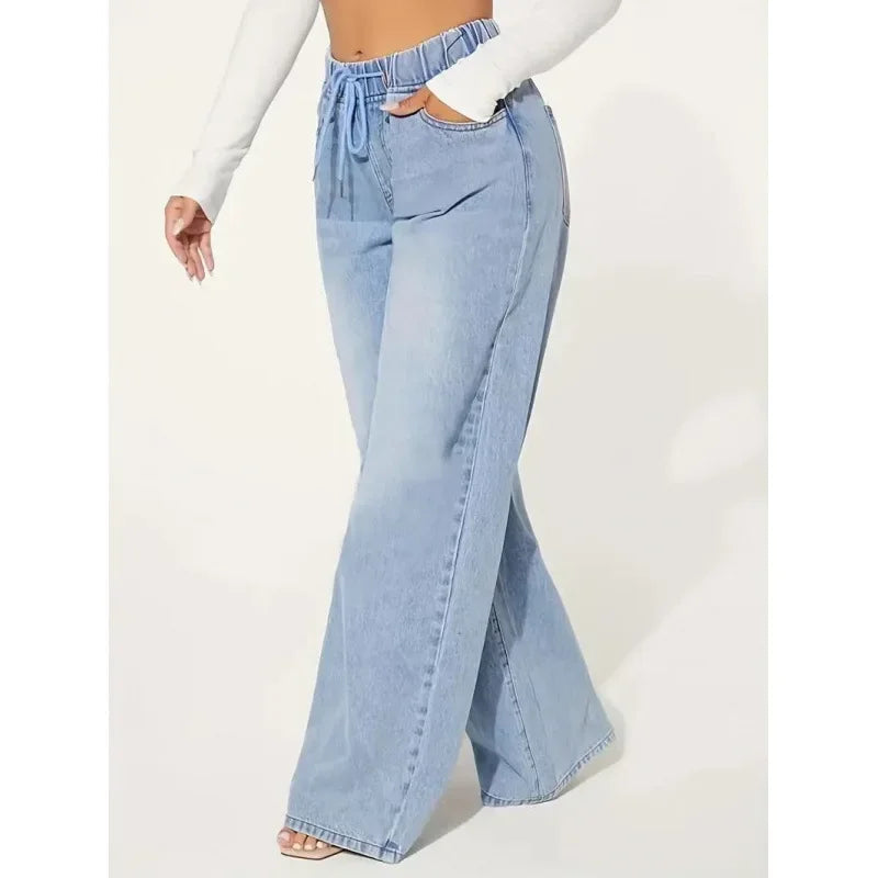 Women's Baggy Jeans High Waist Denim Casual