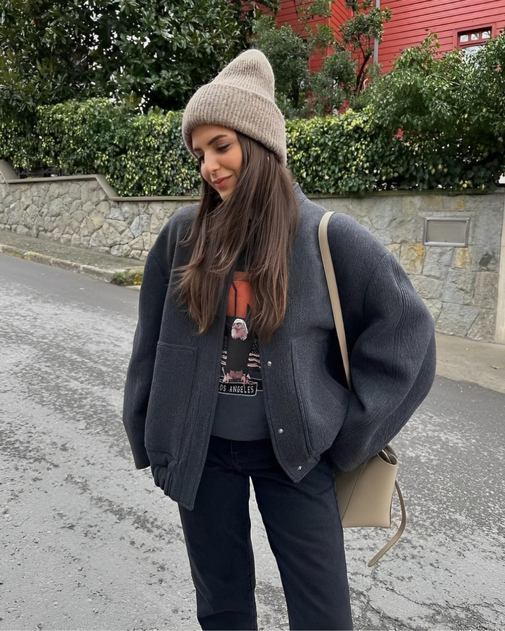 Women's bomber jacket cotton oversized style