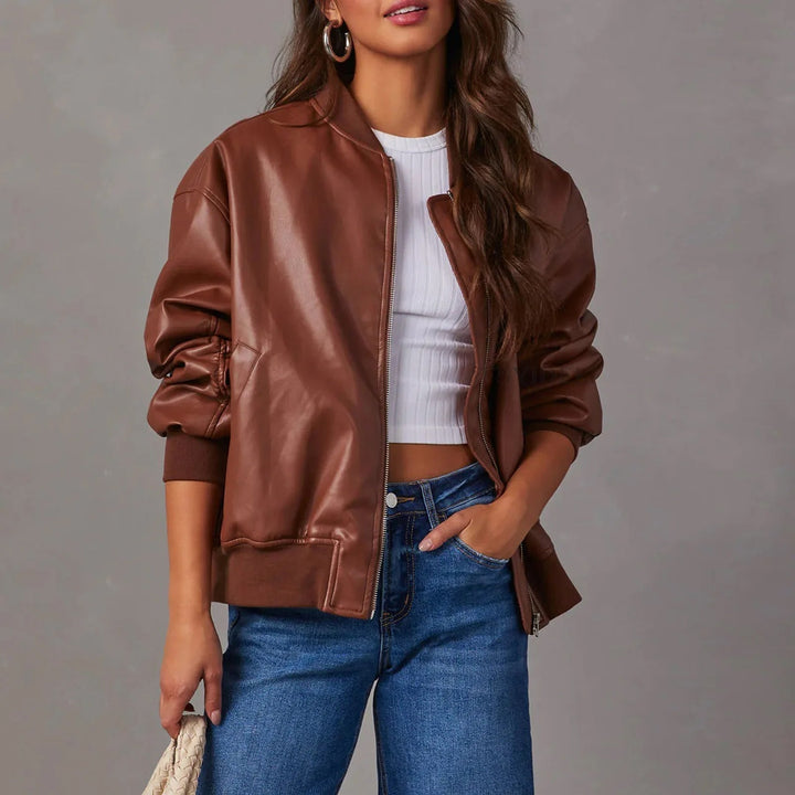 Women's Bomber Jacket Casual Oversized Stylish