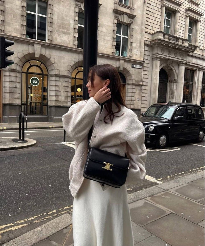 Women's bomber jacket oversized style soft material trendy fit