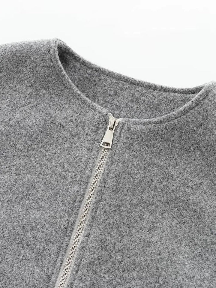 Women's bomber jacket soft fabric casual style