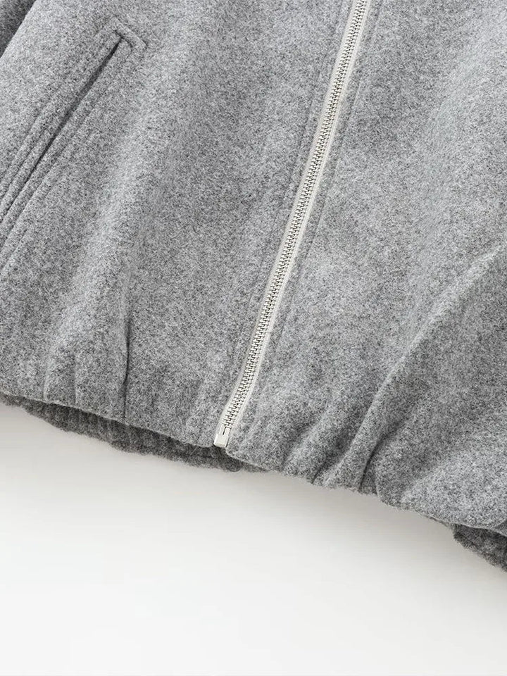 Women's bomber jacket soft fabric casual style