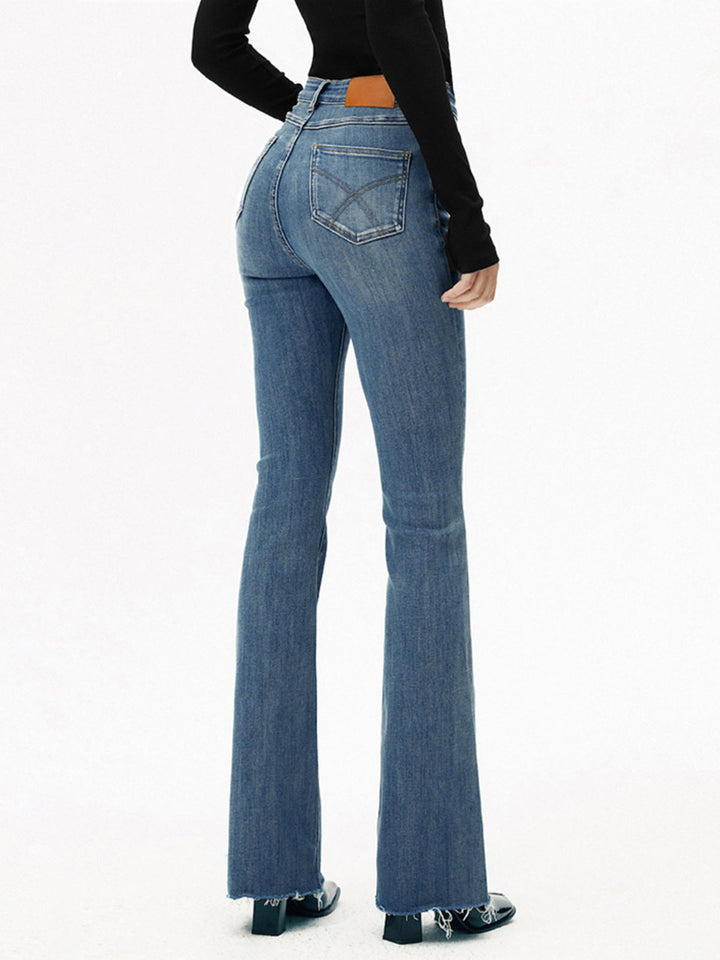 Women's Bootcut Jeans High Waist Denim Stretch