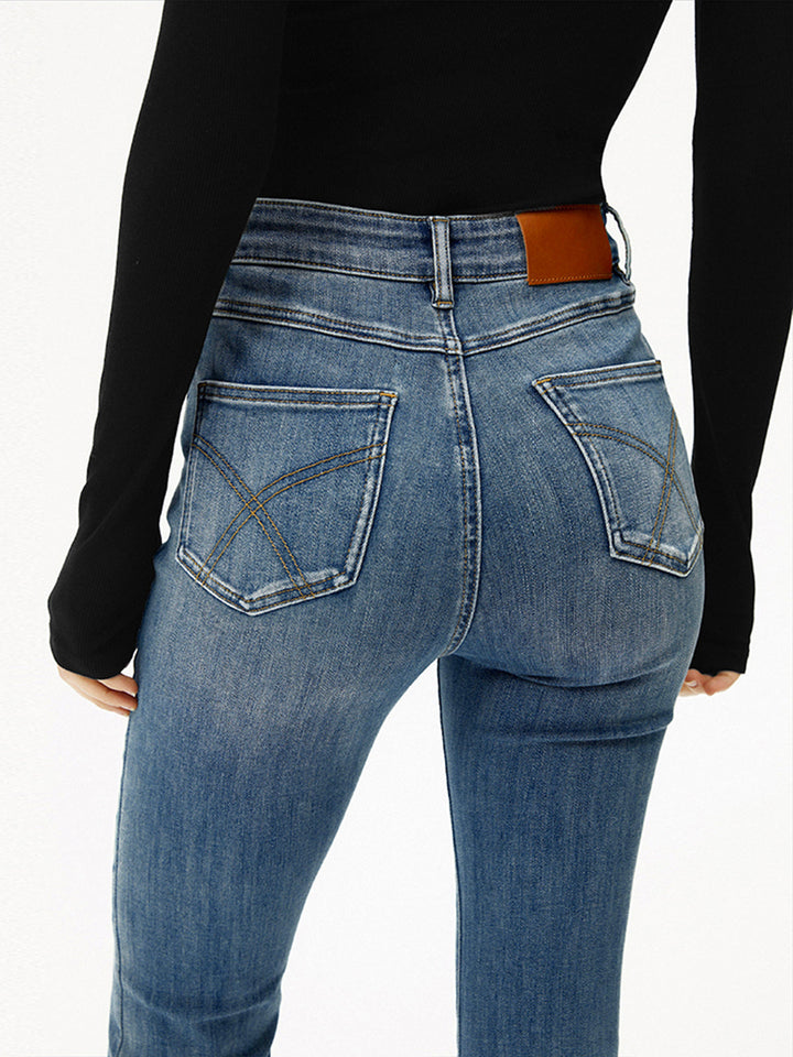 Women's Bootcut Jeans High Waist Denim Stretch