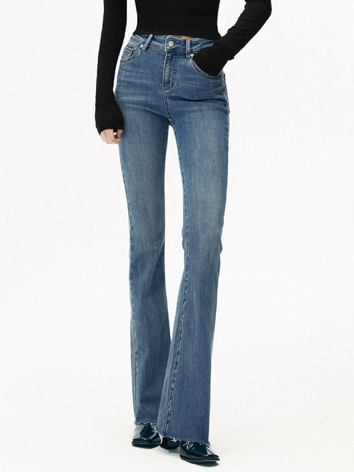 Women's Bootcut Jeans High Waist Denim Stretch