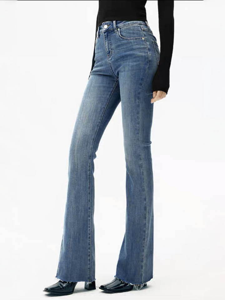 Women's Bootcut Jeans High Waist Denim Stretch