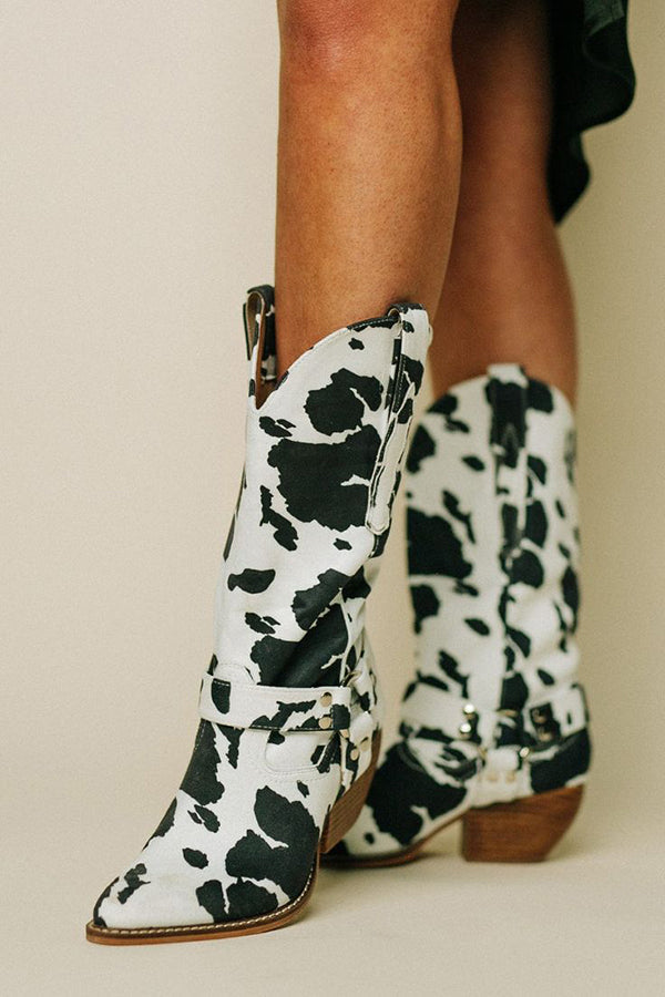 Women's Cowboy Boots Leather Elegant Western Style