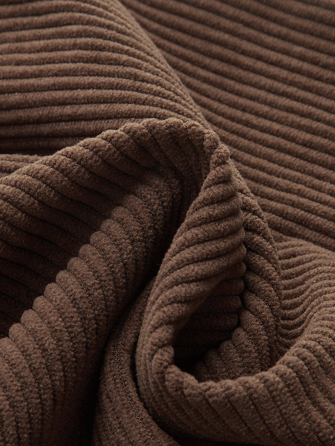 Women's Corduroy Pants – Wide Leg, Pleated Pants, Mid Waist, Elegant & Modern