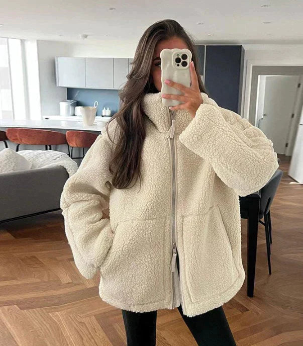 Women's Fleece Jacket Oversized Style