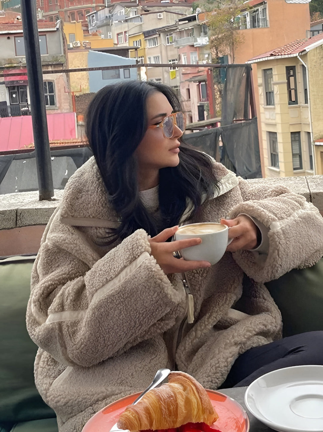 Women's Fleece Jacket Oversized Style