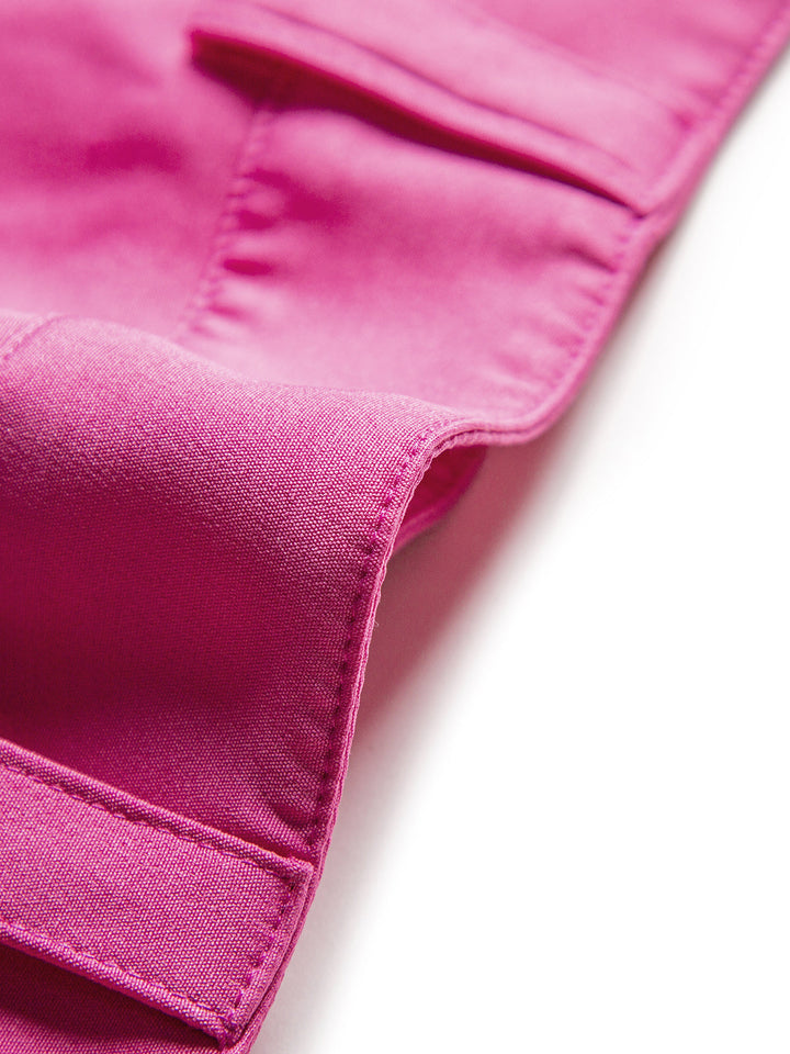 Women's Straight Pants Woven Fabric High-Waisted