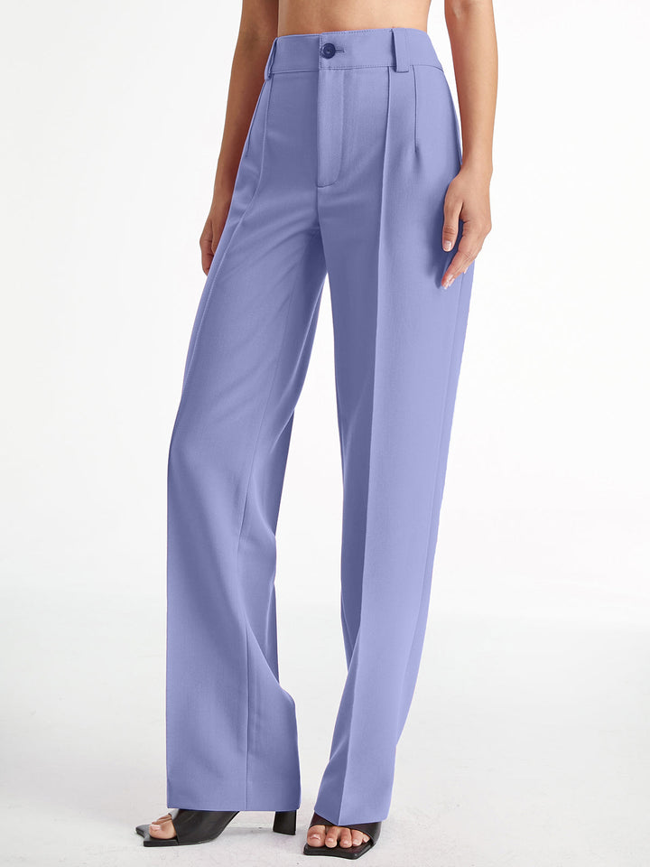Women's Straight Pants Woven Fabric High-Waisted