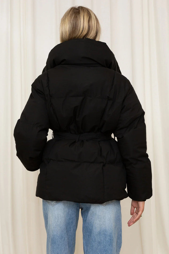 Women's Quilted Parka Elegant Winter Jacket