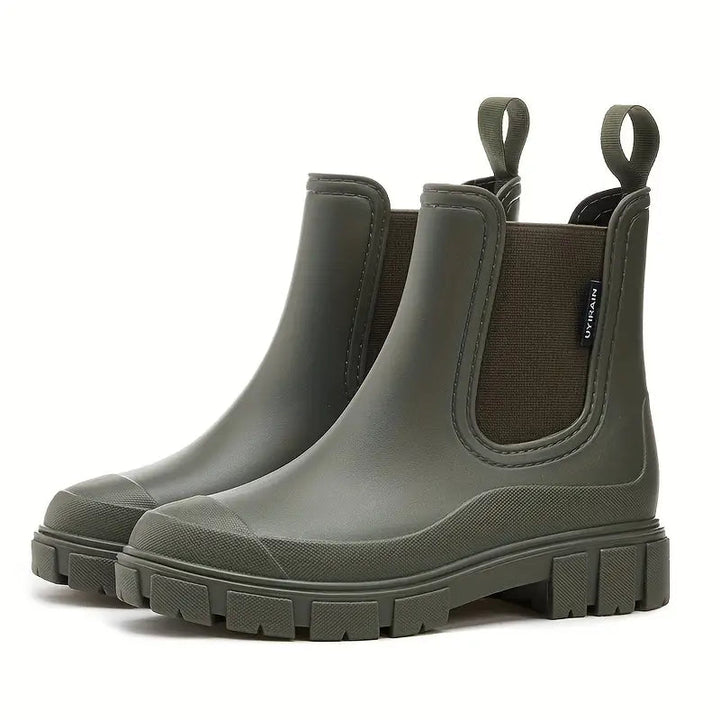 Women's Rubber Boots Waterproof Fashionable Lined