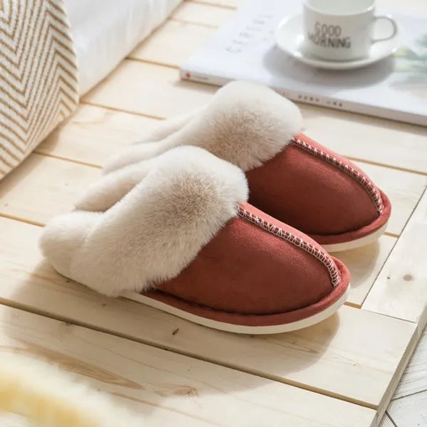 Women's slippers faux fur lining comfortable elegant