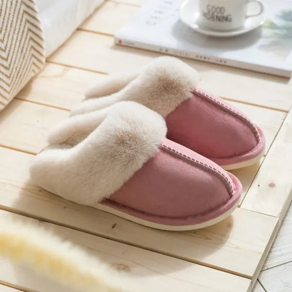 Women's slippers faux fur lining comfortable elegant
