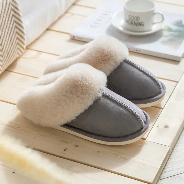 Women's slippers faux fur lining comfortable elegant