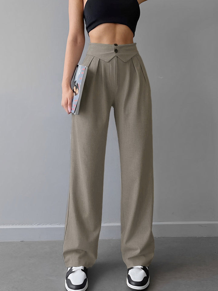 Women's Pants Straight Leg High Waist Elegant Trousers