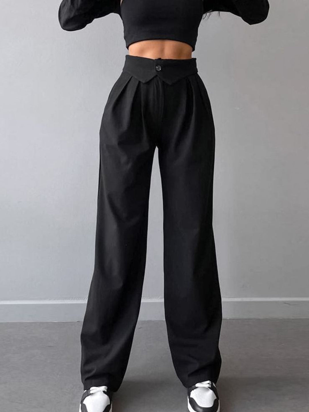 Women's Pants Straight Leg High Waist Elegant Trousers
