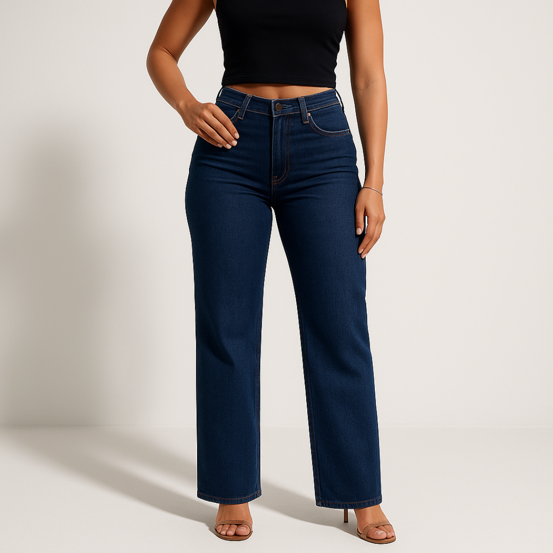 Trendy women's jeans made of denim