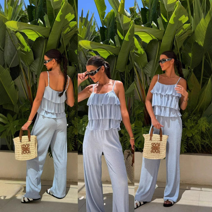 Women's Jumpsuit Elegant With Ruffles Light and Comfortable
