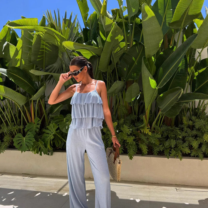 Women's Jumpsuit Elegant With Ruffles Light and Comfortable