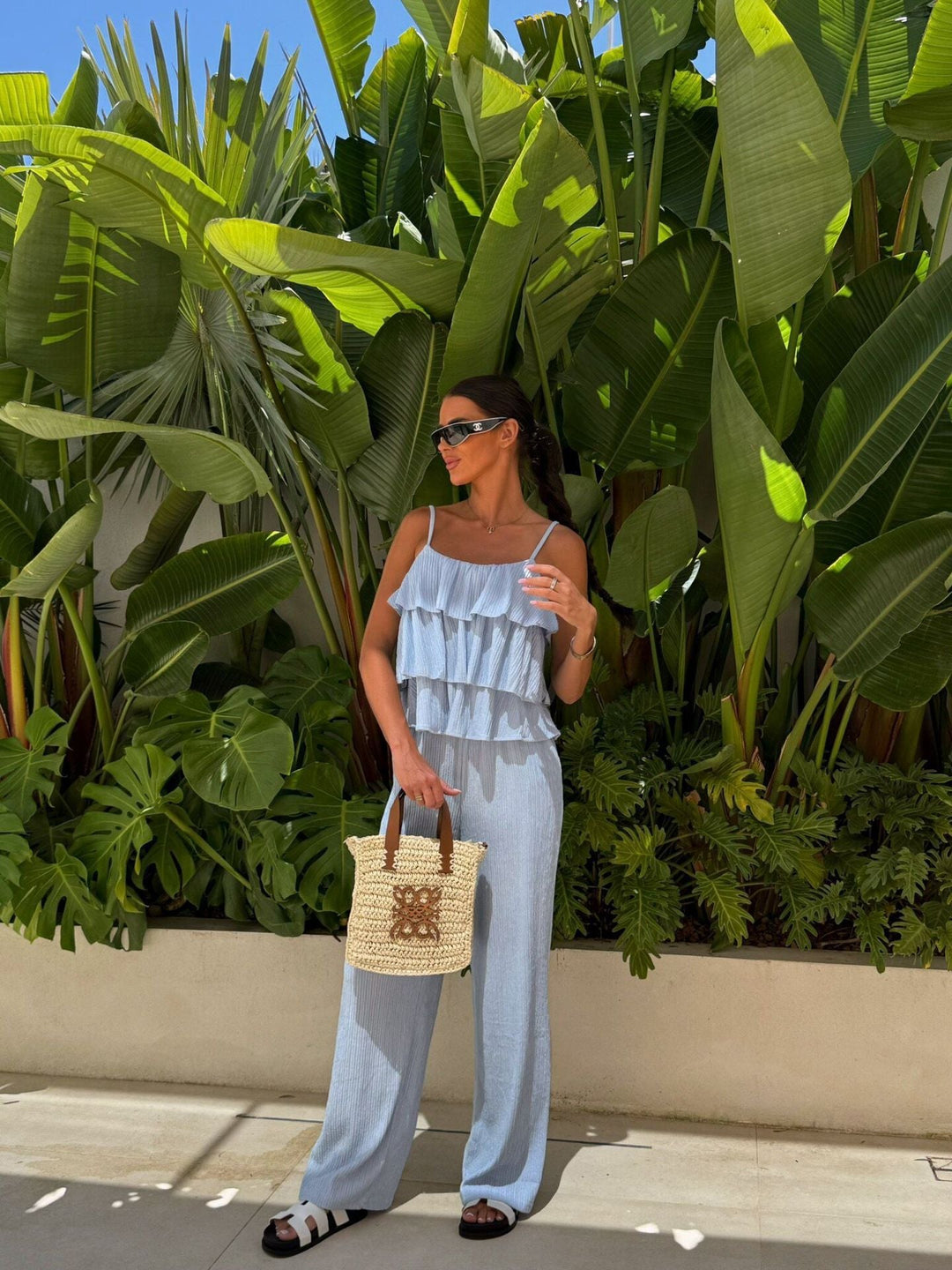 Women's Jumpsuit Elegant With Ruffles Light and Comfortable