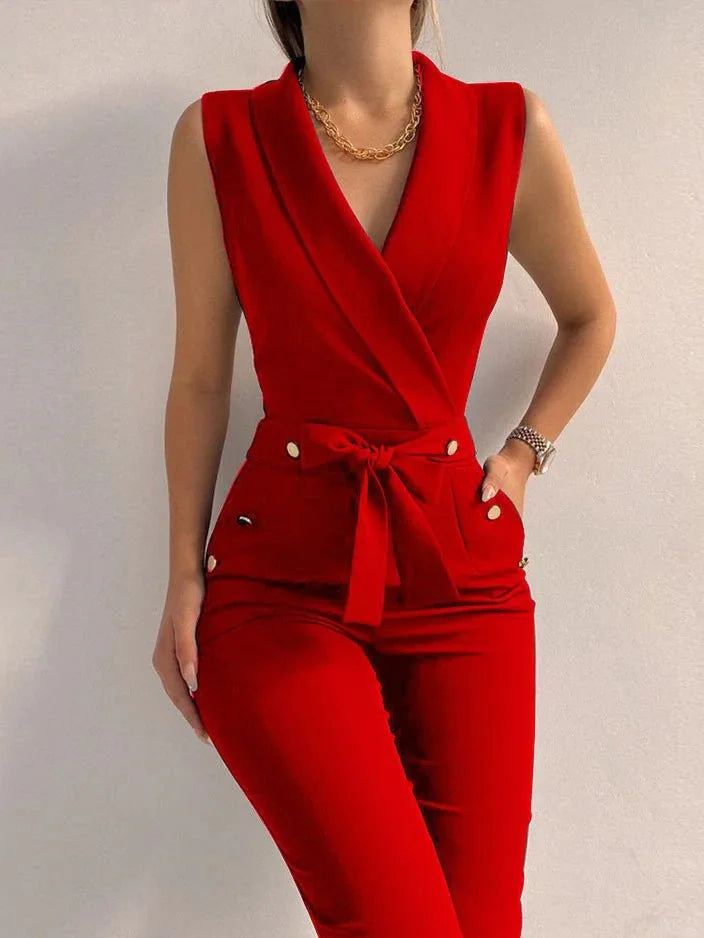 Women's Jumpsuit Sleeveless Elegant High-Quality