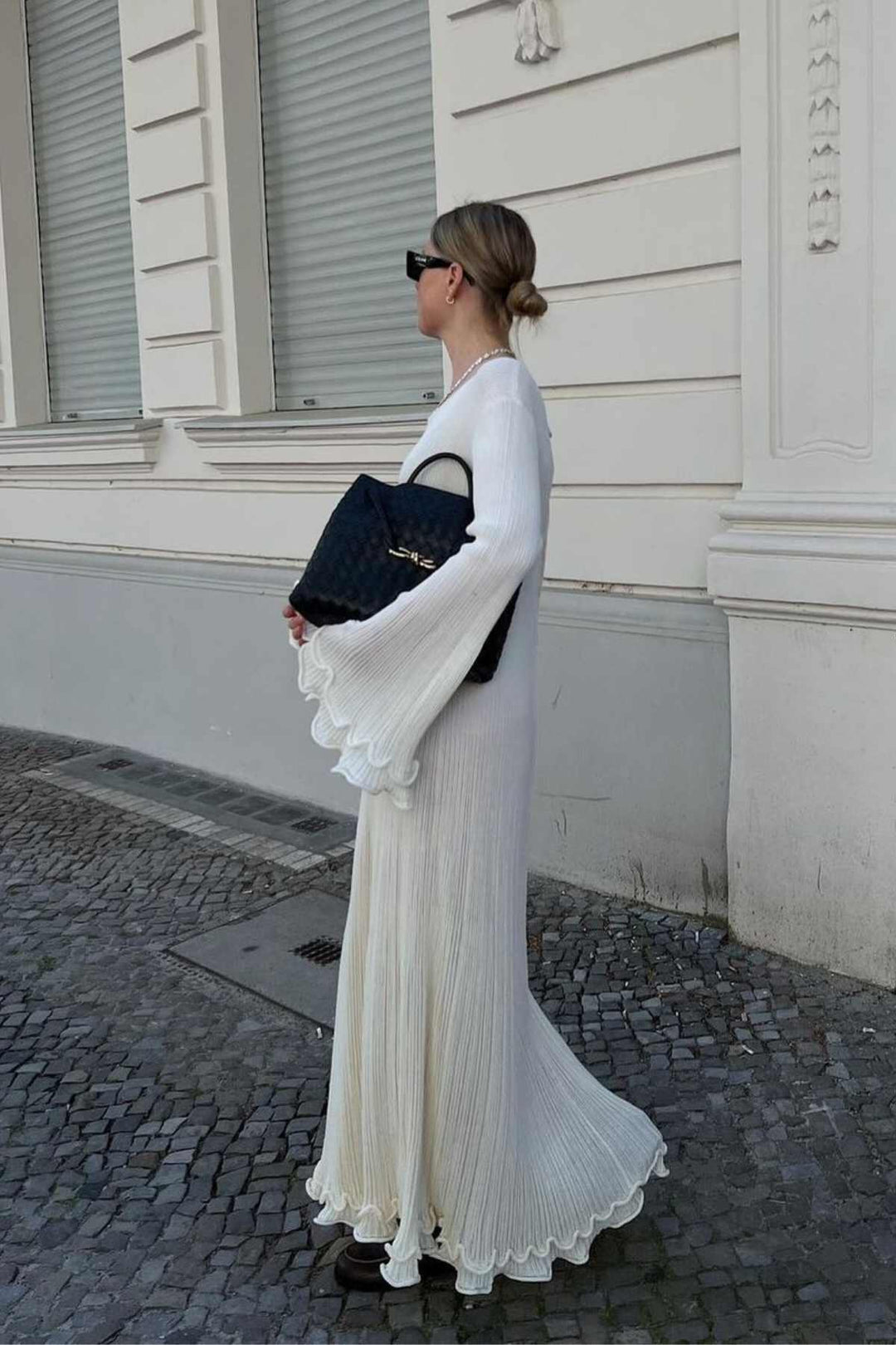 Women's Dress Festive with Ruffles for Wedding Guest and Elegant Occasions