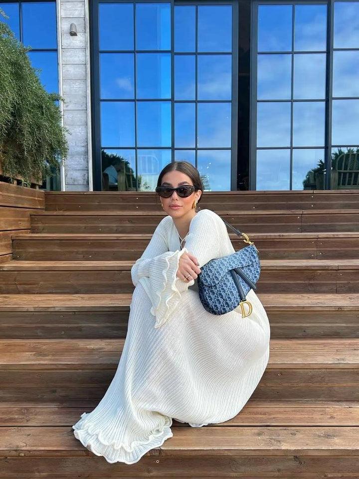 Women's Dress Festive with Ruffles for Wedding Guest and Elegant Occasions