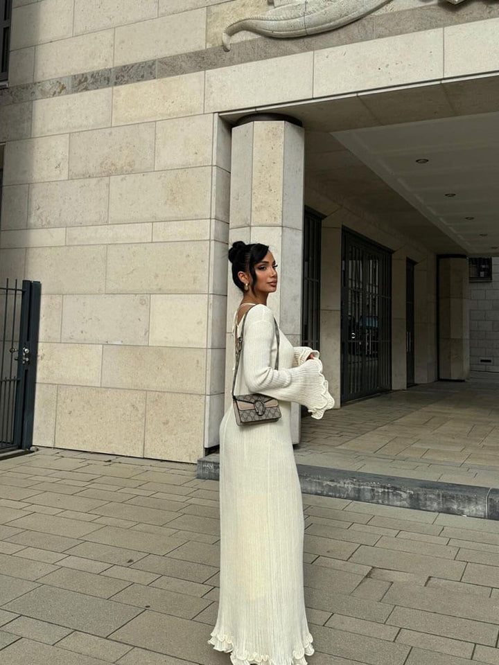 Women's Dress Festive with Ruffles for Wedding Guest and Elegant Occasions