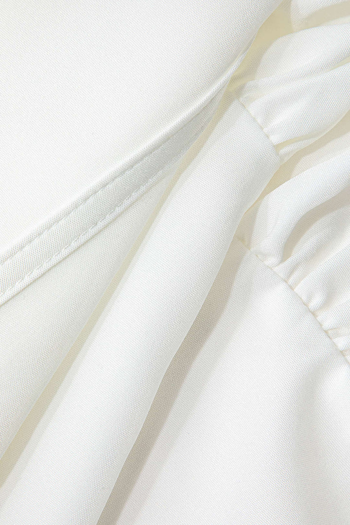 Women's corset top with peplum and tie band