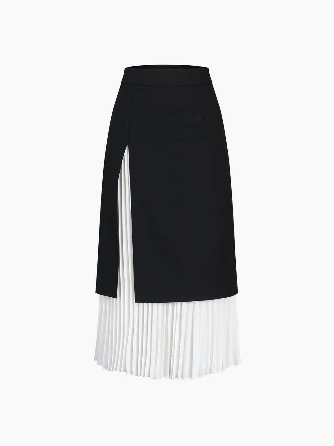 Women's Midi Skirt Woven Fabric High-Waisted Pleated Tulle Skirt