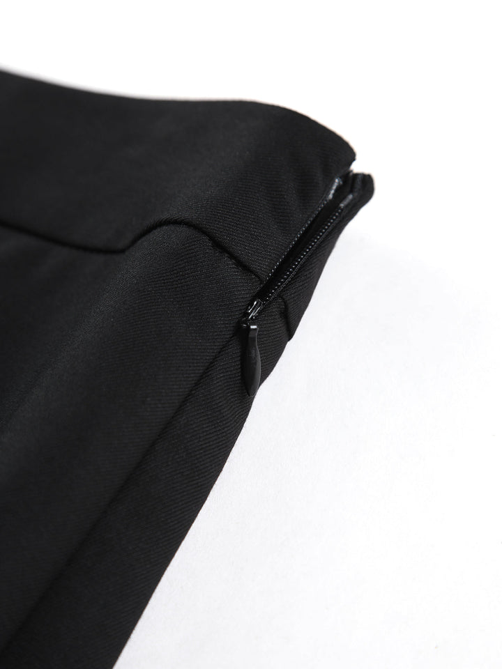 Women's Midi Skirt Woven Fabric High-Waisted Pleated Tulle Skirt