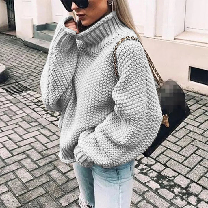 Women's cotton oversized sweater with mouse sleeves