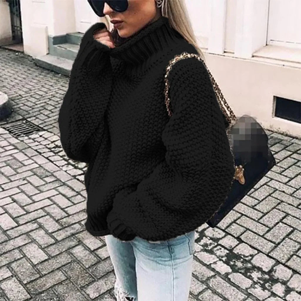 Women's cotton oversized sweater with mouse sleeves