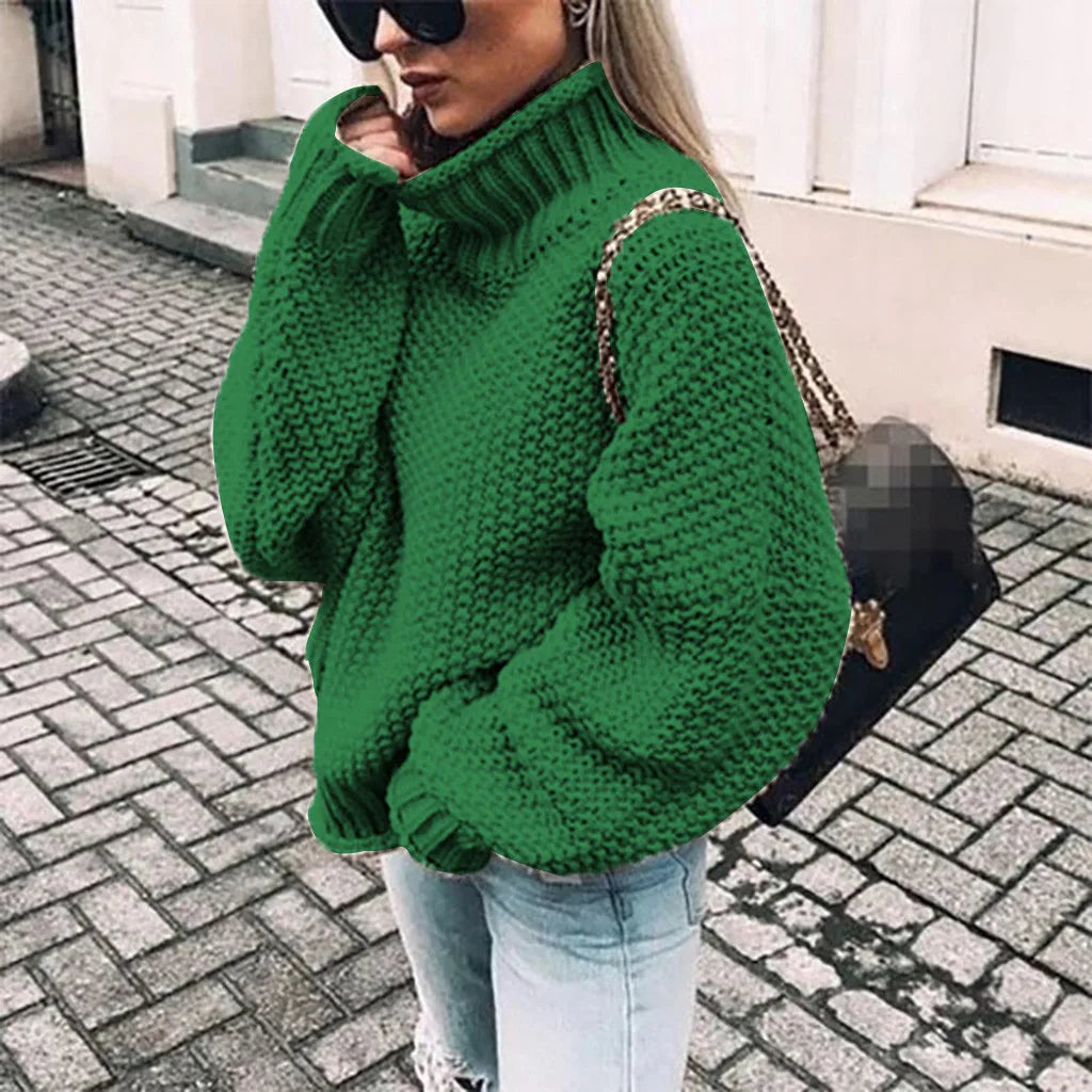 Women's cotton oversized sweater with mouse sleeves