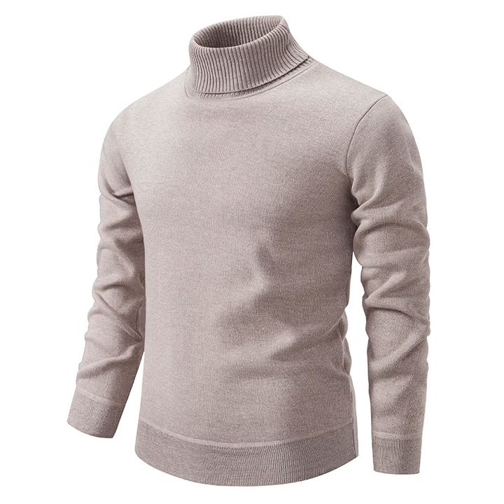 Men's Cotton Turtleneck Sweater - Scandinavian Design